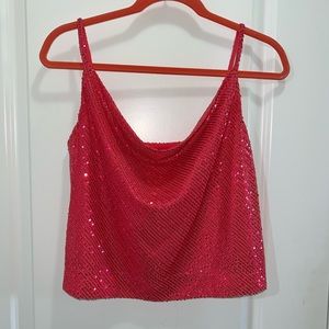 Nasty gal hot pink sequin tank!
